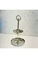صحن  فولاذي مكون من طابقين  مع كرات من الراتينج30×15×15سم 