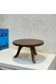 صحن  تقديم دائري خشبي بقاعدة25×25×14سم 