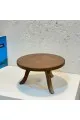 صحن  تقديم دائري خشبي بقاعدة25×25×14سم 