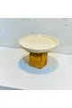 صينية تقديم  من الحجر الجيري بقاعده خشب  مقاس20×20×13سم 
