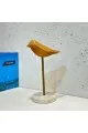 تمثال ديكور بتصميم طائر على عمود وقاعده رخام 30×18×12سم
