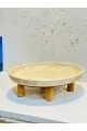 صينية تقديم من الحجر الجيري بقاعده خشب مقاس36×12×12سم