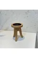 صينية تقديم من الخشب وقاعده خشب مقاس 14×10×10سم 