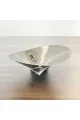 صينية تقديم استانلس استيل فضي 32×32×14سم 