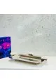 صحن تقديم من الاستانلس استيل مقاس36×9×4سم 