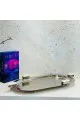 صحن تقديم من الاستانلس استيل مقاس46×26×3سم 