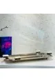 صحن تقديم من الاستانلس استيل مقاس48×21×3سم 
