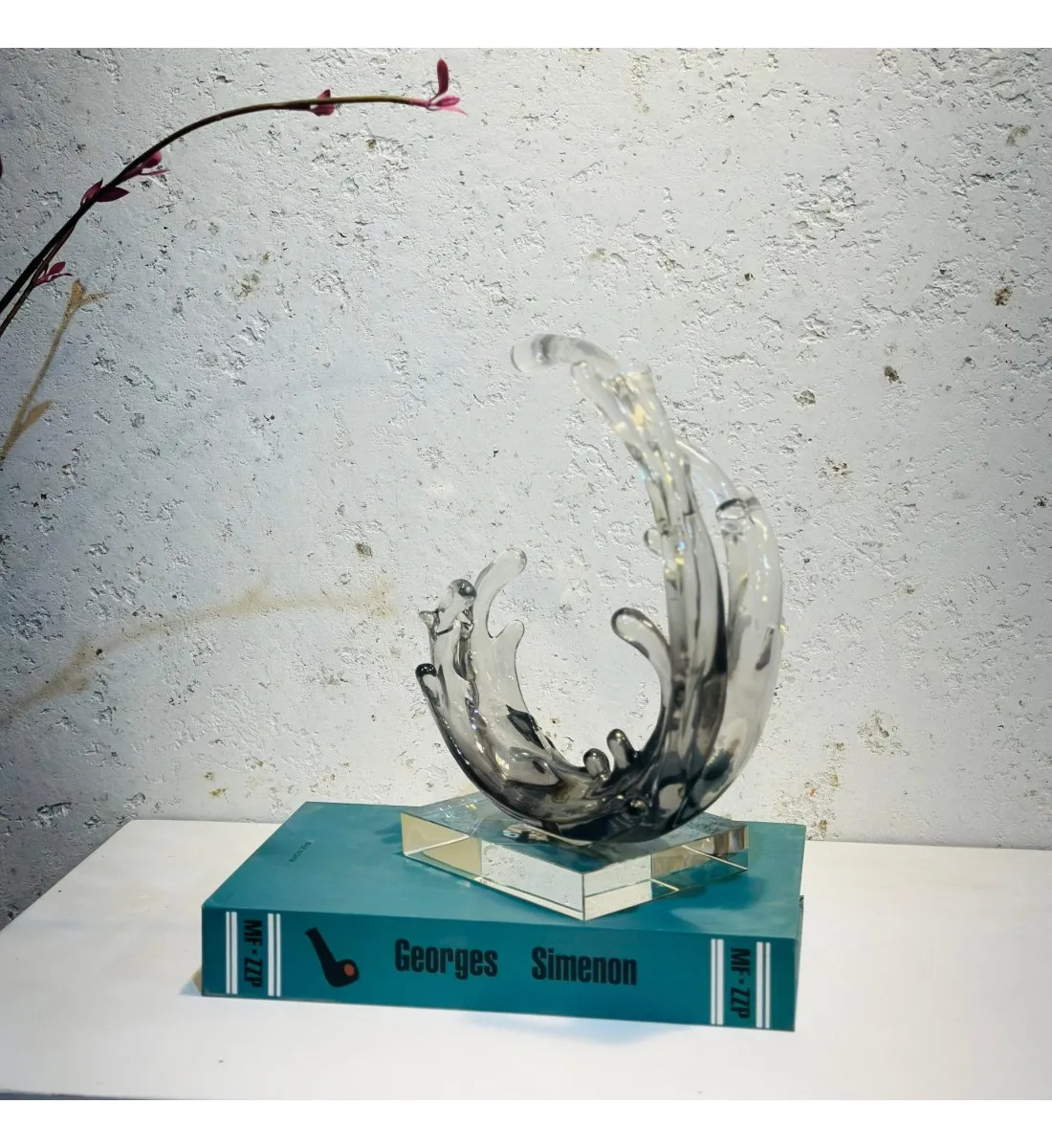 قطعة ديكور كرستال بقاعدة كرستال 26×22×11سم 