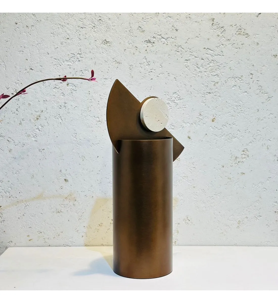 قطعة ديكور حديد مع رخام 40×12×18سم 