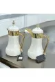 طقم ترامس رغد 2قطع ابيض مذهب 