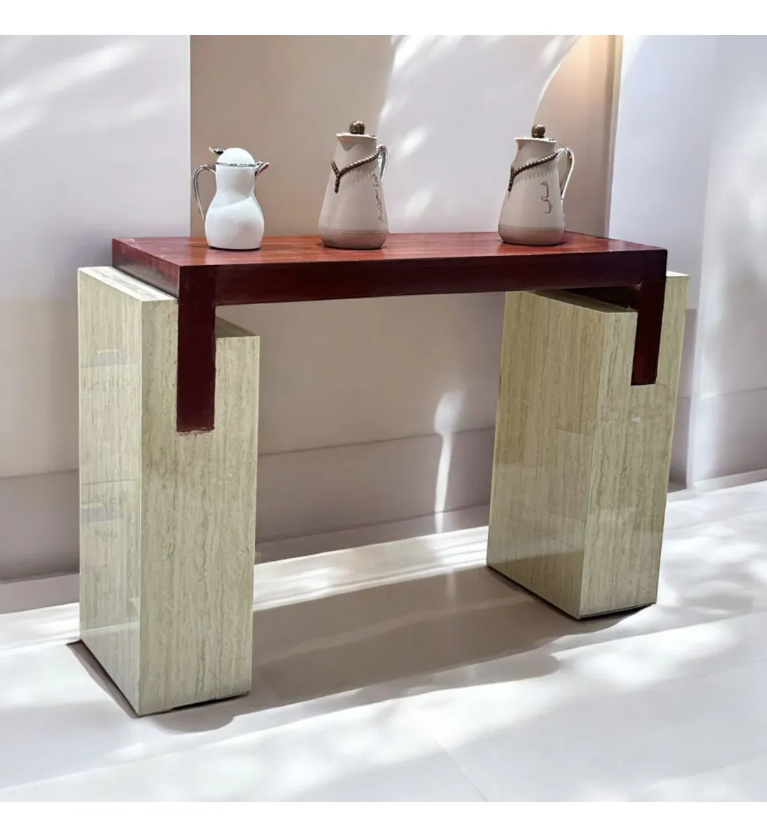 مدخل بديل رخام سطح بديل الرخام بيج  علي بني 140×40×90سم