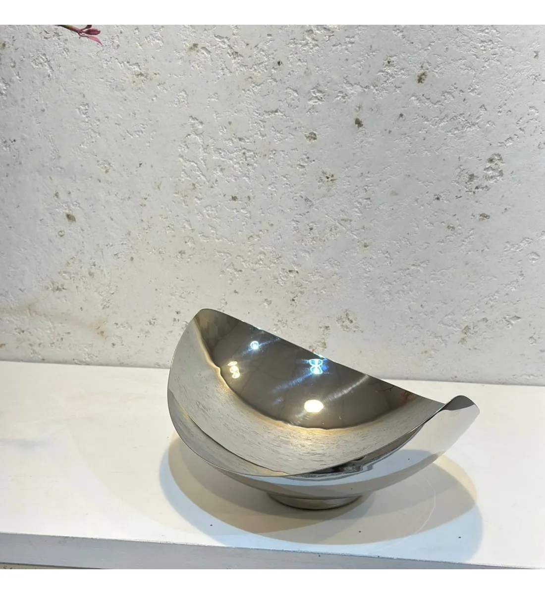 وعاء تقديم ستانليس ستيل هلالي الشكل 30×23×13سم