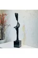 زينة ديكور بتصميم نحت  تجريدي قاعده رخام  -55×10×10سم