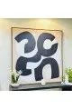 لوحة اطار خشبي قماش  ملمس خشن تصميم انيق  120×120سم 