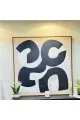 لوحة اطار خشبي قماش  ملمس خشن تصميم انيق  120×120سم 