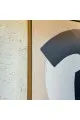 لوحة اطار خشبي قماش  ملمس خشن تصميم انيق  120×120سم 