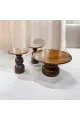 طاولة تقديم مع 2 جانبيه