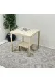 طاولة زاوية سطح بديل الرخام قاعدة حديد لون مكس 60*60*60 سم 