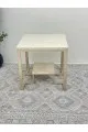 طاولة زاوية سطح بديل الرخام قاعدة حديد لون مكس 60*60*60 سم 