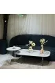 طقم طاولات قهوة بسطح رخام قاعده اكرلك من قطعتين 