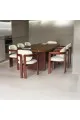 طقم طاولة  طعام  8 كراسي  سطح قشرة الجوز قاعده خشب