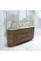 دولاب بوفيه خشب سطح سيراميك 160×42×78سم  