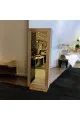   دولاب تخزين متعدد الاستخدامات علاقة عباية خشب بني مرايا 200×70×33سم 
