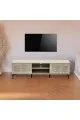 طاوله تلفزيون خشب بيج مع قواعد معدن180 ×40×48سم 