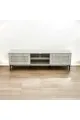 طاوله تلفزيون خشب رمادي مع قواعد معدن180 ×40×48سم 