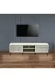 طاوله تلفزيون خشب رمادي مع قواعد معدن180 ×40×48سم 