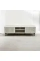 طاوله تلفزيون خشب رمادي مع قواعد معدن180 ×40×48سم 