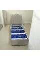 سرير نفر  ولادي خشب مخمل  لون بيج 180×55×81سم 