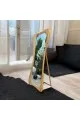 مرآة بإطار خشب بيج من رضا - 70×170سم 