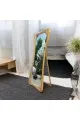 مرآة بإطار خشب بيج من رضا - 70×170سم 
