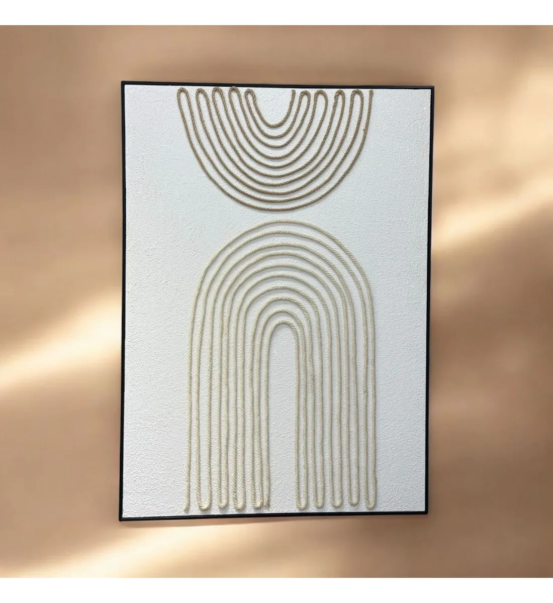 لوحه زينة حائط جبس علي قماش اطار اسود 100×140سم 
