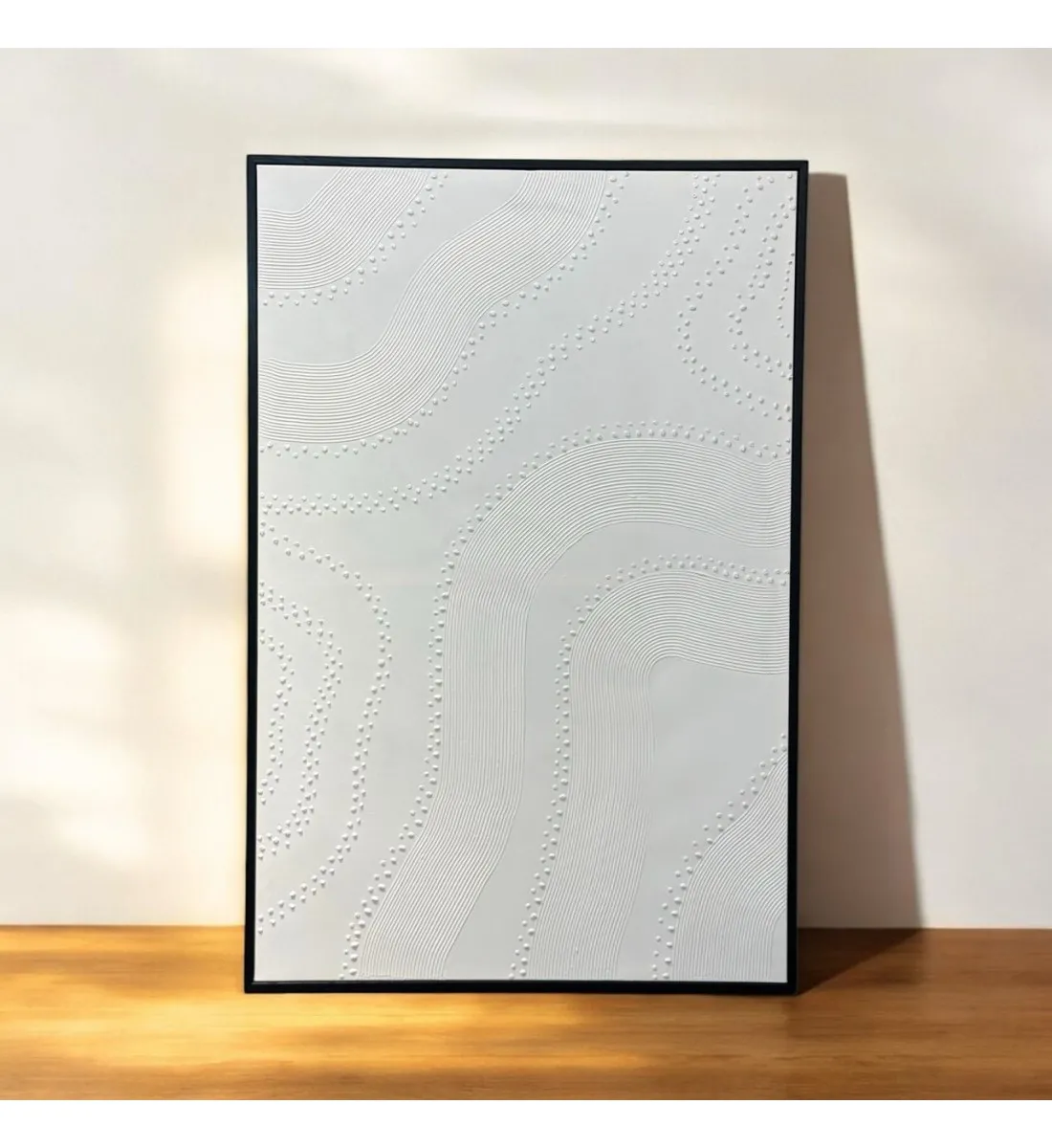 لوحه زينة حائط جبس علي قماش اطار  اسود 120×80سم 