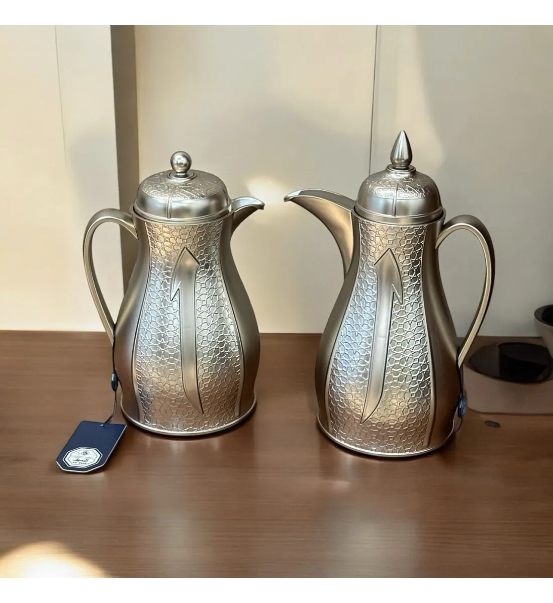 طقم ترمس شاي جلنار نيكل مطفي 2قطع 