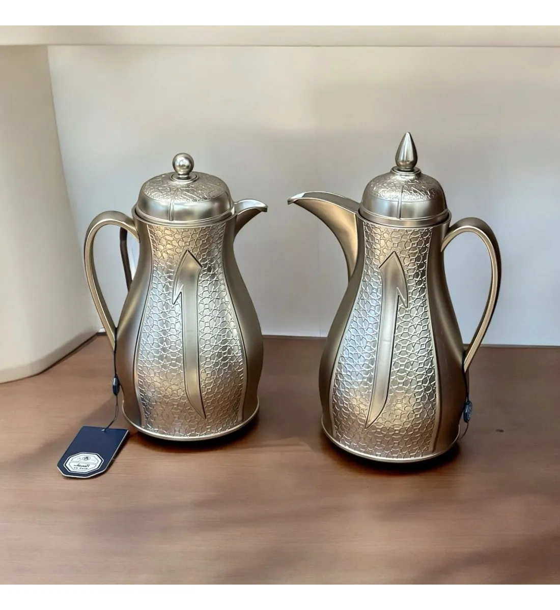 طقم ترمس شاي جلنار نيكل مطفي 2قطع 