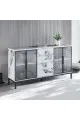 بوفية سطح سيراميك ابيض 160×78×40سم 