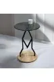 طاولة خدمة جانبية زجاج اسود30×30×55سم 