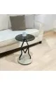 طاولة خدمة جانبية زجاج اسود30×30×55سم 