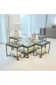 طقم طاولات تقديم 5قطع سطح قزاز 