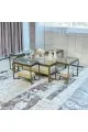طقم طاولات تقديم 5قطع سطح قزاز 