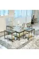 طقم طاولات تقديم 5قطع سطح قزاز 