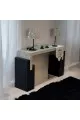 مدخل بديل رخام سطح بديل الرخام بيج  علي اسود 140×40×90سم (منتج تفصيل ) 