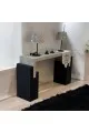 مدخل بديل رخام سطح بديل الرخام بيج  علي اسود 140×40×90سم (منتج تفصيل ) 