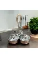 صحن تقديم شيال استانلس استيل 25×25×22سم