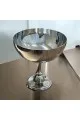 صحن تقديم من الاستانلس استيل  وقاعده مقاس15×15×16سم 