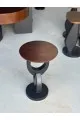 طقم طاولات 5قطع سطح قشرة الجوز قاعده خشب