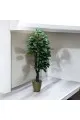 شجر زينة صناعي مع مركن ذهبي 2متر تقريبا 